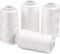 4 x 3000 Yards Serger Thread Spools White Polyester Sewing Thread Overlock Cone